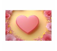 WUFIEA Stampe da parete a forma di cuore, arte murale, stampe d'amore Cuore dei tesori rosa Per casa, corridoio, camera da letto, soggiorno, decorazioni(Rosa)-70x100cm Non incorniciato