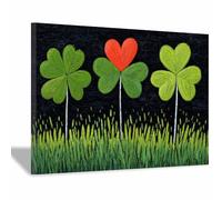 WUFIEA Stampe da parete a forma di cuore, arte murale, stampe d'amore Cuore rosa dipinto Per casa, corridoio, camera da letto, soggiorno, caffetteria, ufficio, decorazioni(Rosa)-20x30cm Incorniciato