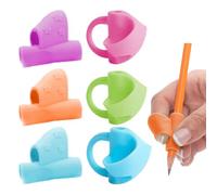WUFKOP 6 Guidi per Impugnare la Matita per Bambini, Impugnature Ergonomiche in Silicone Morbido con Design a 3 Dita per Correggere la Presa, Ideale per Scrivere, Disegnare, Scuola e Casa (6 Colori)