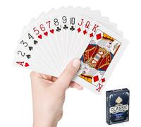 WUGAUWOR Carte da Gioco in Plastica, Carte da Poker Impermeabilii, Giochi di Carte per Campeggio, Carte Poker Professionali da Bridge Blackjack, Plastic Playing Cards, 1 Mazzo, Blu