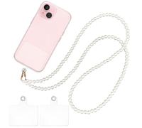 Wugauwor Cordino per Cellulare Pearl con 2 Patch Universali, Porta Cellulare da Collo, Laccio per Cellulare da Collo per Custodia, Borsa e Borsetta, Laccetto per Cellulare per Tutti Gli Smartphone
