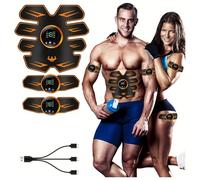 WUGEIN Elettrostimolatore per Addominali,ABS Stimulator EMS Muscolare,Cintura Addominale Elettrostimolatore,6 modalità e 9 Intensità,EMS Trainer per Uomini Donne Addome/Braccia/Gambe