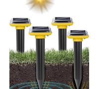 WUGEIN Repellente per Talpe a Energia Solare 4Pack,Repellente ultrasuoni per Talpe,Serpente Talpa Ultrasuoni per Giardini e Prati,Efficace Liberarsi di Zoofili Arvicola Topo