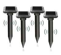 WUGEIN Repellente ultrasuoni per Talpe,IP66 Impermeabile,Ultrasuoni per topi da esterno,Dissuasori per topi,Dissuasore Talpe a Ultrasuoni,topo,Serpenti,4 unidades