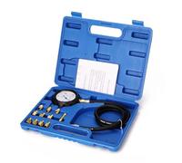 WUGMCNFBC 12 Pezzi Tester di Pressione dell'olio Motore Set di Strumenti di Test diagnostici manometro di Compressione del Cilindro Kit di Strumenti di Prova manometro