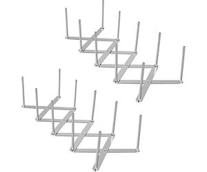 WuGU 2 Pezzi Porta Coperchio in Acciaio Inox, Estensibili Supporti per Coperchi di Pentole, Organizer Pentole Porta Piatti da Mobile per Attrezzi da Cucina Salva Spazio