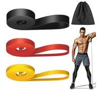 WuGU Bande Elastici Fitness, 3 Pezzi Loop Bands, Banda Elastica di Resistenza per Pull-Up, Resistente Fitness per Stretching, Allenamenti di Resistenza, Potenziamento Muscolare