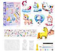 WuGU Kit Pittura Pony per Bambini, DIY Giocattoli Bambino, Set di Pittura su Gesso per Bambini, Giocattoli Creativi di Artigianato Artistico per 5-12 Anni Bambini per Natale, Complean