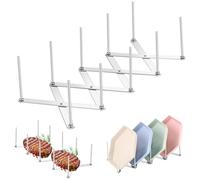 WuGU Porta Coperchio in Acciaio Inox, Estensibili Supporti per Coperchi di Pentole, Organizer Pentole Porta Piatti da Mobile per Attrezzi da Cucina Salva Spazio