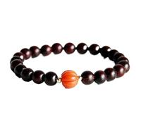 WUHGI Bracciale, Bracciale con Perline di Legno di Sandalo Naturale da 8 mm, Bracciale con buona Fortuna e ricchezza, Braccialetti con Spiriti maligni Tal