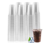 WUHUIXOZ 300 Tazze da festa in plastica trasparente (350ml) per compleanni, battesimi, matrimoni, Natale, feste, bevande, dolci, stabili, riutilizzabili…