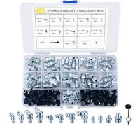 WUJIAQIU Set Assortito di Lardellatori, 70 pz. di Grassatori Idraulici, Kit Lardellatori a Cono, Grassatori Schiacciati 45° 90° per Pompa di Ingrassaggio, M6 M8 1/4" 1/8"
