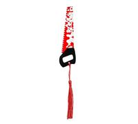 WUJIHE 1 segnalibro in acrilico trasparente con nappa, serie a tema Halloween Chopper Saw con sangue, Halloween per topi di biblioteca (SQ0373)