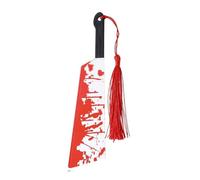 WUJIHE 1 segnalibro in acrilico trasparente con nappa, serie a tema Halloween Chopper Saw con sangue, Halloween per topi di biblioteca (SQ2089)