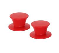 WUJIHE 2 pomelli universali in silicone per coperchio della pentola, manopole di ricambio per coperchi di pentole da cucina (2 pezzi rossi)