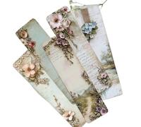 WUJIHE 30 segnalibri in carta con paesaggio con fiori estetici retrò per studenti lettori regalo fai da te biblioteca ufficio libro club segnapagina