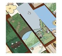 WUJIHE 30pcs Giapponese Cartoon Tempo Libero Segnalibri Decorazione Carta Lettura Pagine Libri Tagged Forniture Stazionarie Segnalibri Estetici