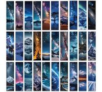 WUJIHE 30pcs Wandering Star Segnalibro Spazio Luminoso Stella Carta Carta Lettura Pagina Libro Marcatura Studente Messaggio Carta Segnalibro Cancelleria
