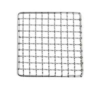 WUJIHE Griglia quadrata in acciaio inox 304 per barbecue, rete coreana, antiaderente, accessorio per barbecue da esterno (30 x 30 cm)