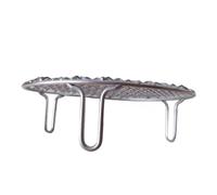 WUJIHE Griglia rotonda in acciaio inox 304 con piedini per barbecue, friggitrice ad aria, piroscafo, griglia per cottura a vapore, griglia da campeggio (12 cm)