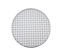 WUJIHE Griglia rotonda in acciaio inox SS304, resistente, 24-48 cm, con foro quadrato, per barbecue, per alimenti e frutta e arrosti (24 cm)