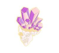 WUJIHE Halloween teschio gemma minerale metallo smalto spille colorate romanticismo a morte spille vestiti cartone animato spille gioielli regali, Misura unica