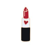 WUJIHE Moda Cartoon Spilla Rosso Rossetti Cherry Cuore Smalto Spille Donne Corpetto Abito Distintivi Make Up Gioielli Ragazza Accessori Regali, Misura unica