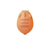 WUJIHE Mouse wireless a tema gatto, 2,4 GHz, per PC, laptop, computer, plug and play, arancione