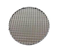 WUJIHE Rete rotonda in acciaio inox per barbecue e barbecue, griglia a rete, rete a vapore, per campeggio, escursionismo, attività all'aperto (27 cm)