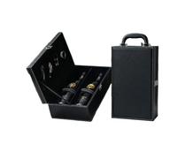 WUJIHE Scatola di bottiglia di vino in pelle PU Home Storage Organizer per il trasporto del vino scatola di cuoio scatola regalo vino rosso, I, WITHOUT WINE_OTHER