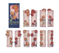 WUJIHE Segnalibri di carta 5 pz/set romantico rosa accessori per libri estetici regalo lettura segni creativi cartella libro cartella materiale scolastico (stile 1)