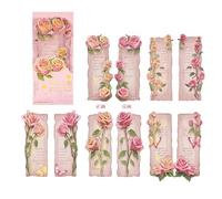 WUJIHE Segnalibri di carta 5 pz/set romantico rosa accessori per libri estetici regalo lettura segni creativi cartella libro cartella materiale scolastico (stile 3)