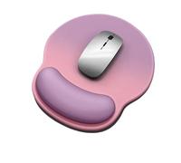 WUJIHE Tappetino per mouse con supporto per il polso, comodo, antiscivolo, morbido, supporto per il polso, in silicone (viola e rosa)