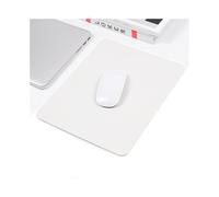 WUJIHE Tappetino per mouse piccolo in poliuretano, antiscivolo, per gaming, scrivania, tappetino per mouse impermeabile, antigraffio, facile da pulire, per PC e computer fissi (bianco)