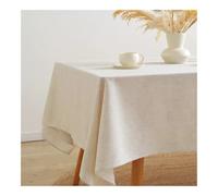 WUJIHE Tovaglia in cotone e lino spesso, per matrimoni, casa, feste, sala da pranzo, banchetti, decorazione per tavolo in tessuto di lino (150 x 220 cm)