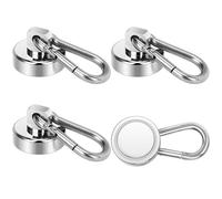 Wukong 22KG Calamite Potenti Ganci, 25mm Magnete Neodimio Ganci Magnetici, 4 Pezzo Calamite Piccole, Ganci Magnetici Extra Forti per Crociera, Frigo e Garage