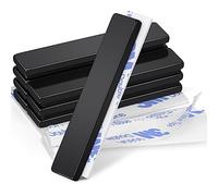 Wukong 50×10×3mm Calamite Potenti Magnete Nero, 8 Pezzi Magneti Neodimio Calamite Adesive, Magneti Rettangolari per Cucine, Uffici e Magazzini