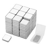 Wukong 50 pezzi Magnete Neodimio quadrato,Magnete da frigorifero Calamita da bacheca Magnete permanente Magnete per lavagna interattiva,10x10x3 mm
