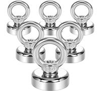 Wukong 6 Pezzi Magneti Potenti, 19KG Calamita Potente Ganci Magnetici, 25mm Ganci Magnetici Extra Forti per Cucine, Garage e Uffici