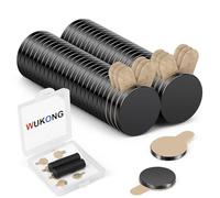 Wukong 8×1mm Calamite Potenti Magneti Neodimio, 50 Pezzi Calamite Piccole Magnete Adesivo, Fogli Magnetici Adesivi per Calamite, Nero Calamita Frigo per Ufficio e Bacheca Magnetica in Vetro