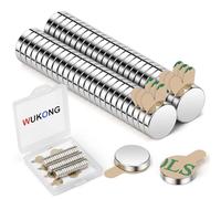 Wukong 8 × 2 mm piccolo magnete al neodimio autoadesivo, 50 pezzi, potente piatto, per lavagne bianche, uffici e tabelloni
