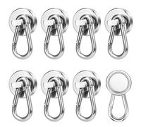 Wukong 8 Pezzo Ganci Magnetici, 22KG Magneti Potenti Calamita Neodimio, 25mm Ganci Magnetici Extra Forti, Calamite Piccole per Frigo, Appendiabiti e Casa