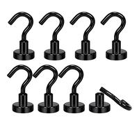 Wukong 9KG(20LB) Calamite Potenti Ganci Adesivi,8 Pezzi Ganci Magnetici,16mm Magnete Potente Ganci Magneti Neodimio,Calamita Potente Ganci Adatto per Garage, cucina, bagno,Giardinaggio e Outdoor