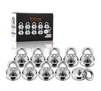 Wukong Ganci Magnetici,32mm Magnete Neodimio N52 35kg tirando forza Magnete Rotondo (10 Pezzi)