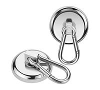 Wukong Gancio magnetico, potente magnete gancio,neodimio magnete Gancio,27 Chilogrammo Diametro 32 mm,può essere utilizzato su armadi, accessori industriali (2 pezzi)