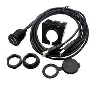 WUKUBO 1M 2M Car Boat Dash Flush Mount USB 3.0 A Male To A Female + HDMI-compatible A Waterproof Extension Cable Lead Mounting Pane(1m,USB2.0 2 Port)