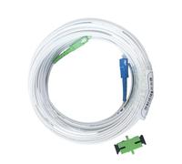 WUKUBO Cavo di collegamento in fibra ottica SC/APC-SC/UPC Simplex Core FTTR da 10 M/15 M/20 M/30 M/40 M/50 M, cavo patch insensibile alla piegatura for interni(Drop50MapcupcAdapter)