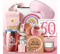 WULAIHO Regalo per il 50° compleanno per donne, idee regalo per i 50 anni per le sue amiche, sorelle, moglie, migliore fidanzata, mamma, set regalo cestino nato nel 1974