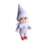 WULEEUPER Tiny Baby Elf Doll | Christmas Miniature Elf Decoration | Newborn Gift | Baby Grow Elf Dolls with Feet and Shoes Purple