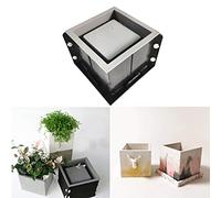 WuLi77 Stampo per vaso di fiori, stampo in silicone per calcestruzzo con base per vaso, per piante grasse fai da te (8)